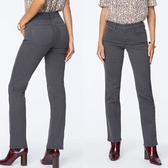 NYDJ Women's Jeans Marilyn Straight Leg Size 10 Vintage Pewter Gray - Picture 1 of 6